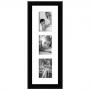 Cadre bois laqué noir 1,5cm multivues 3 photos 10x15 ou 15x10